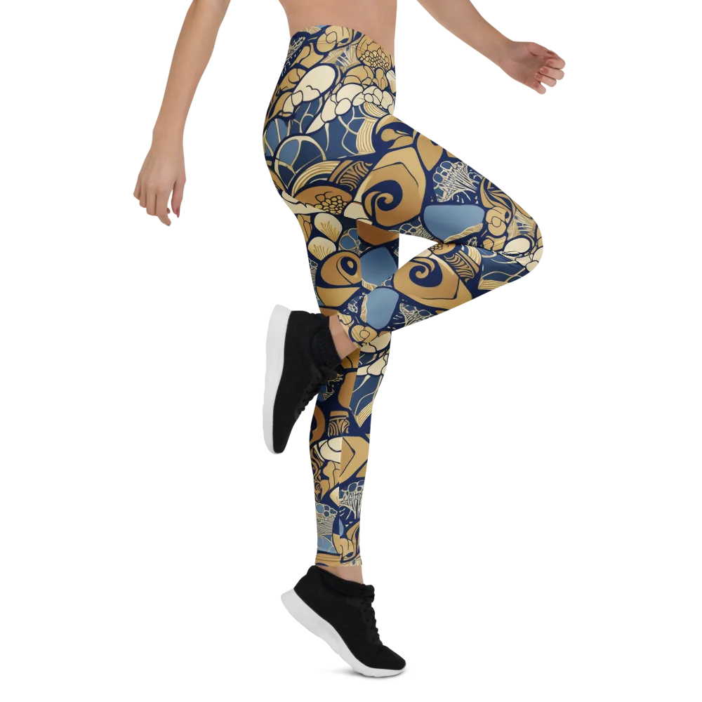 Art Nouveau Reef on Leggings — Right