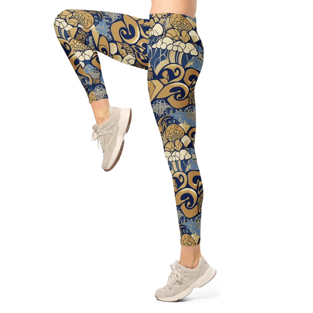 Art Nouveau Reef on Leggings — Left