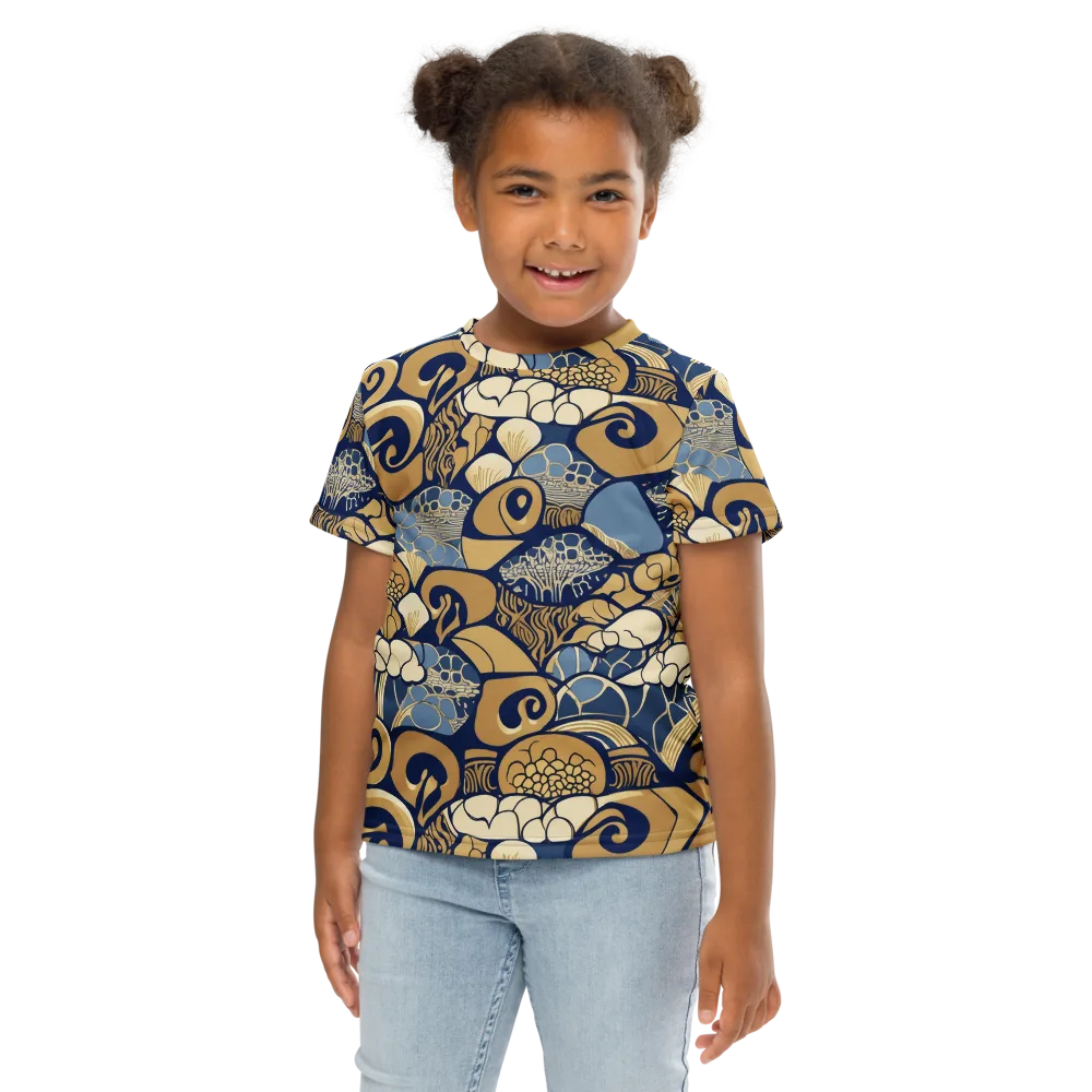 Art Nouveau Reef on Kids Crew Neck T-Shirt — Front