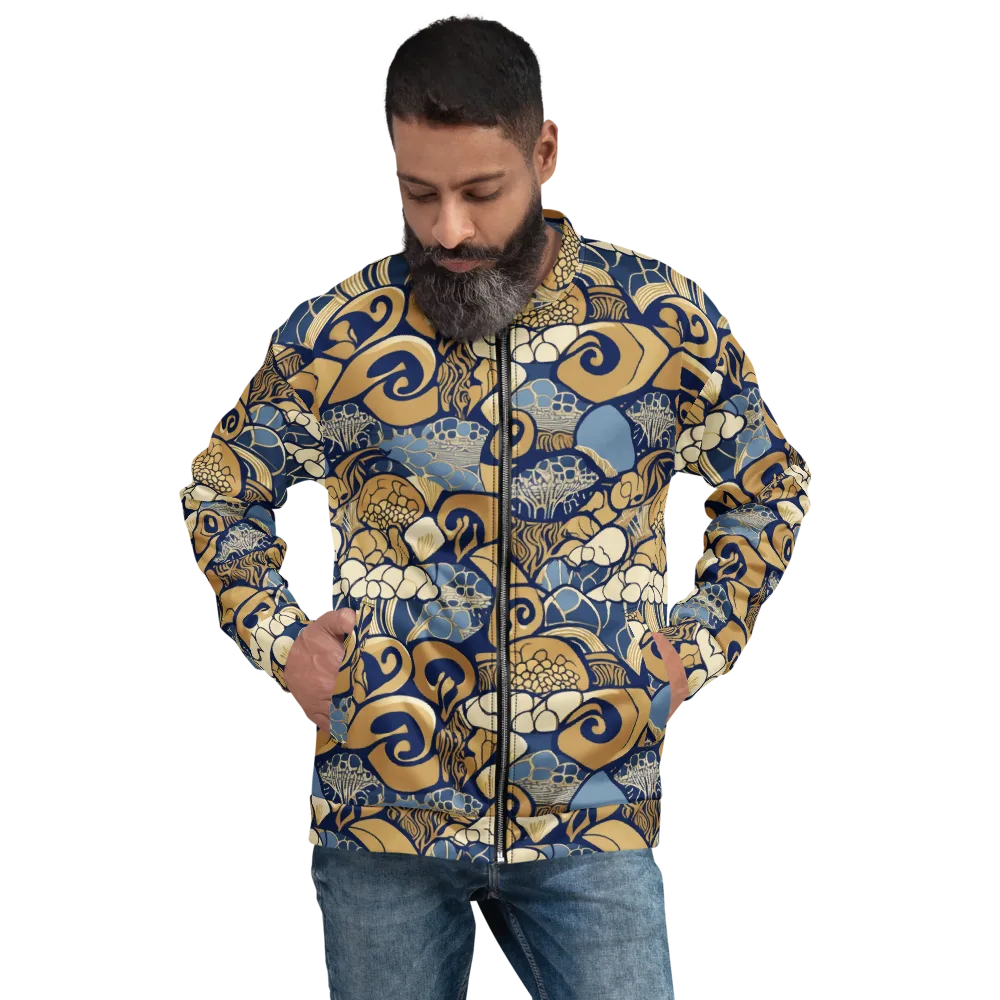 Art Nouveau Reef on Bomber Jacket — Front