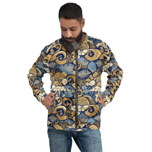 Art Nouveau Reef on a Bomber Jacket