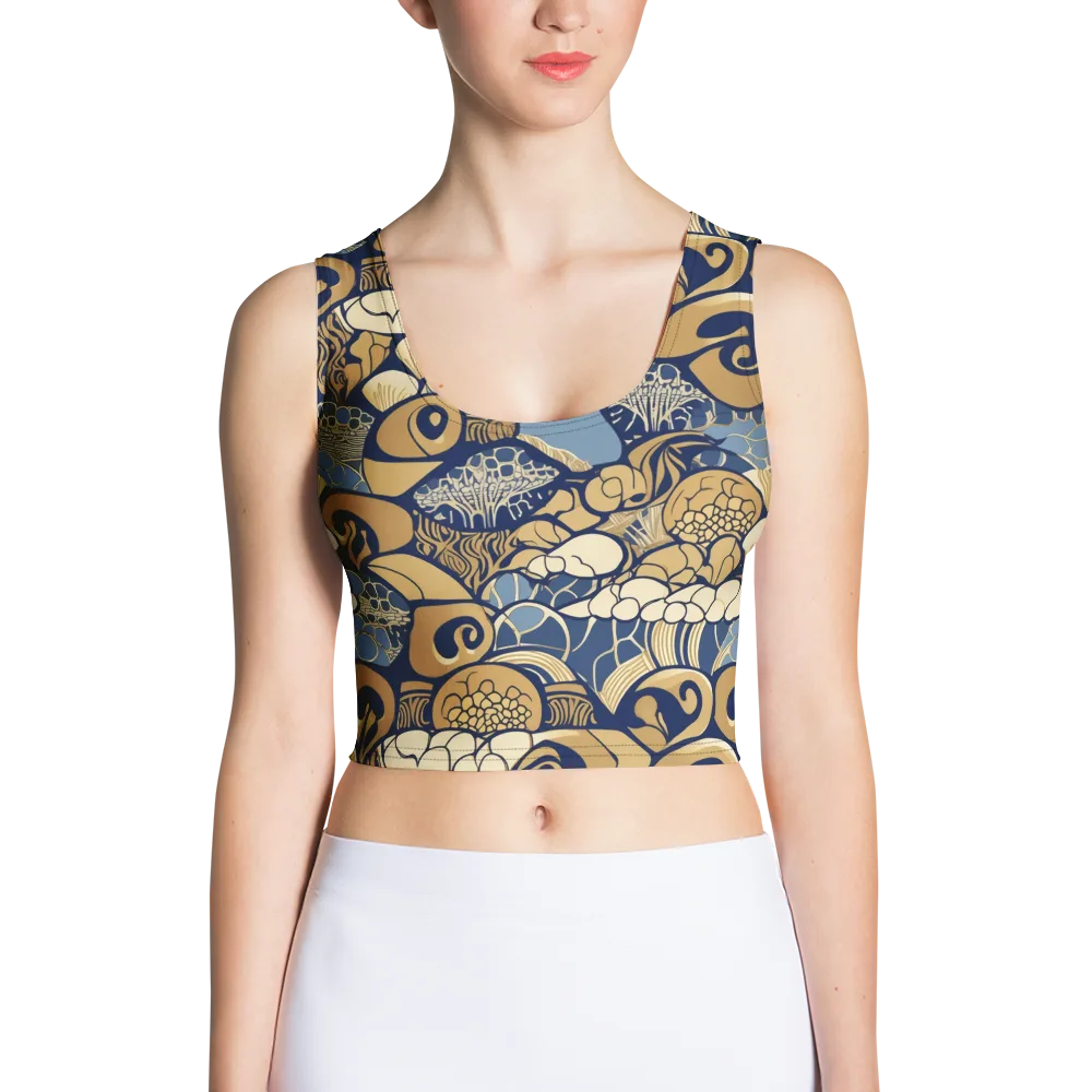 Art Nouveau Reef on Crop Top — Front