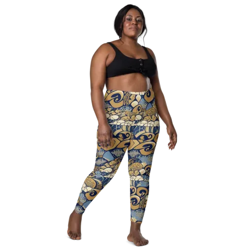 Art Nouveau Reef on a Leggings with Pockets