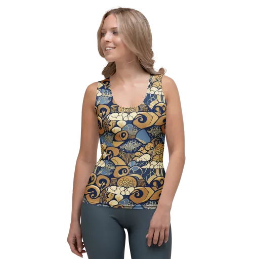 Art Nouveau Reef on a Women's Tank Top