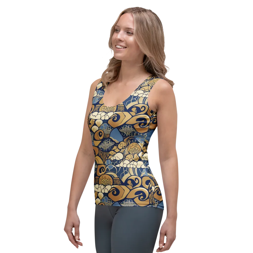 Art Nouveau Reef on Women's Tank Top — Left Front