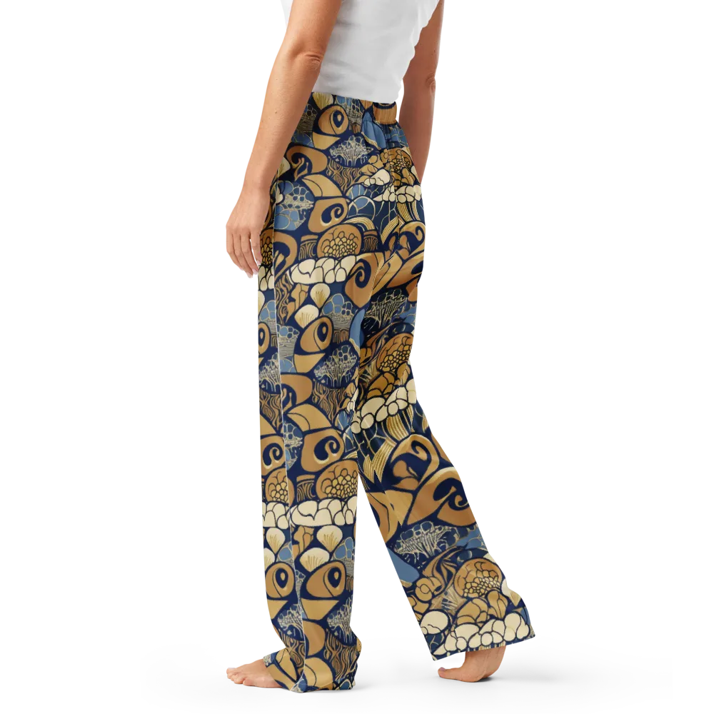 Art Nouveau Reef on Women's Pajama Pants — Left