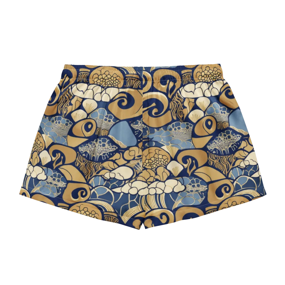 Art Nouveau Reef on Women's Pajama Shorts — Back