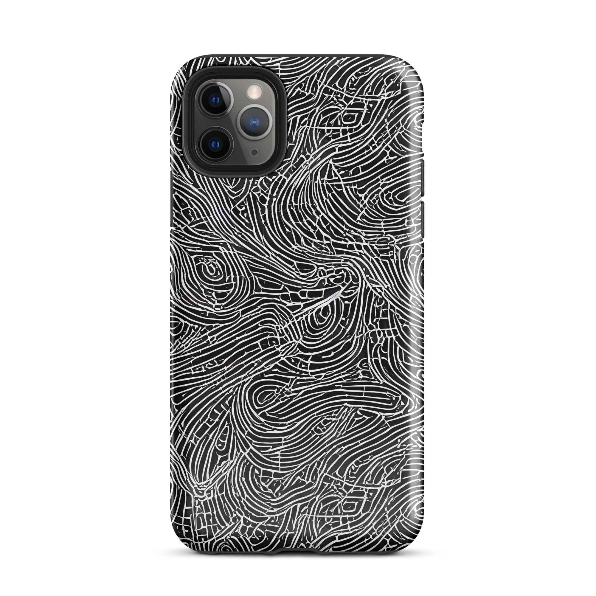 Noir Topography on Tough Case for iPhone® — Front