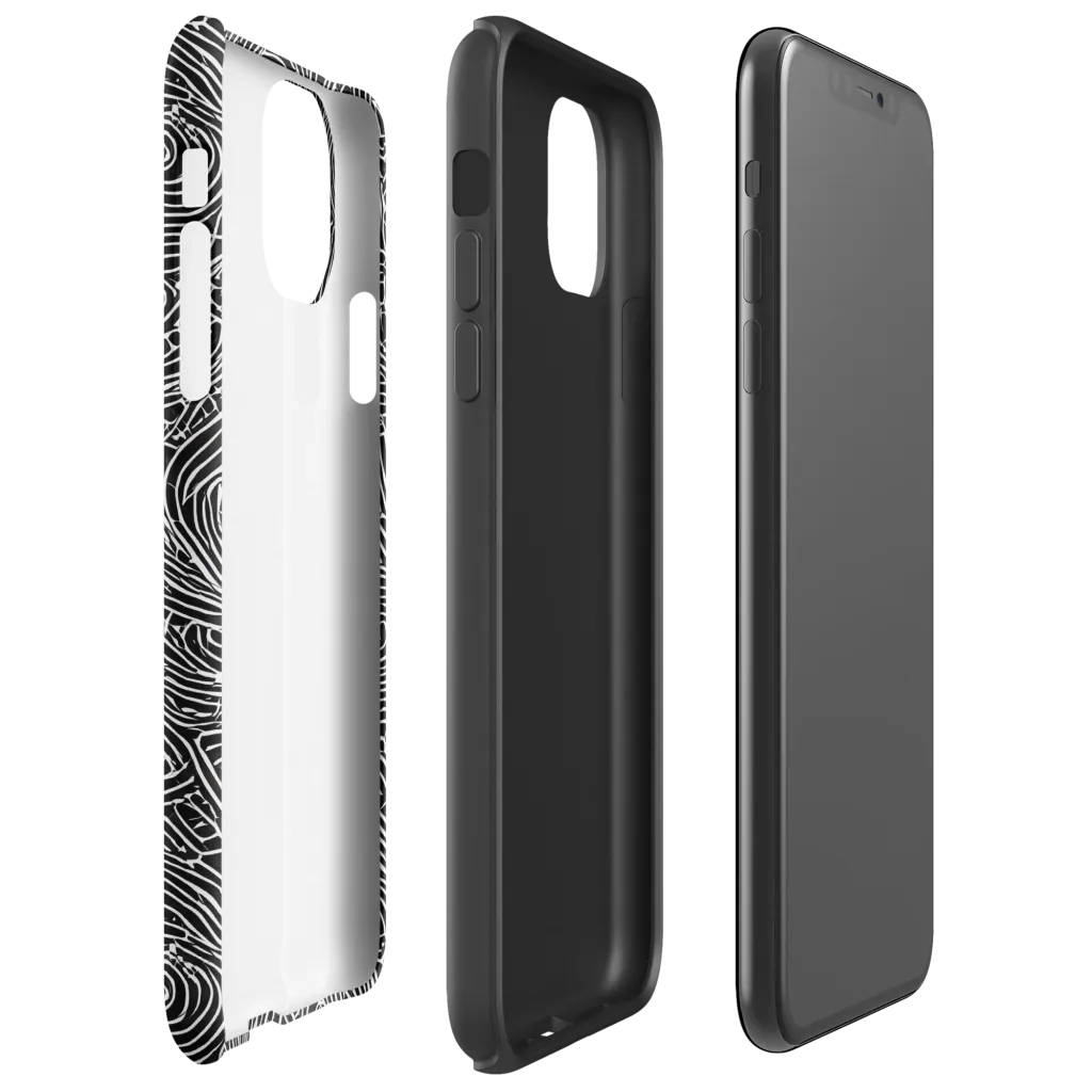 Noir Topography on Tough Case for iPhone® — Right