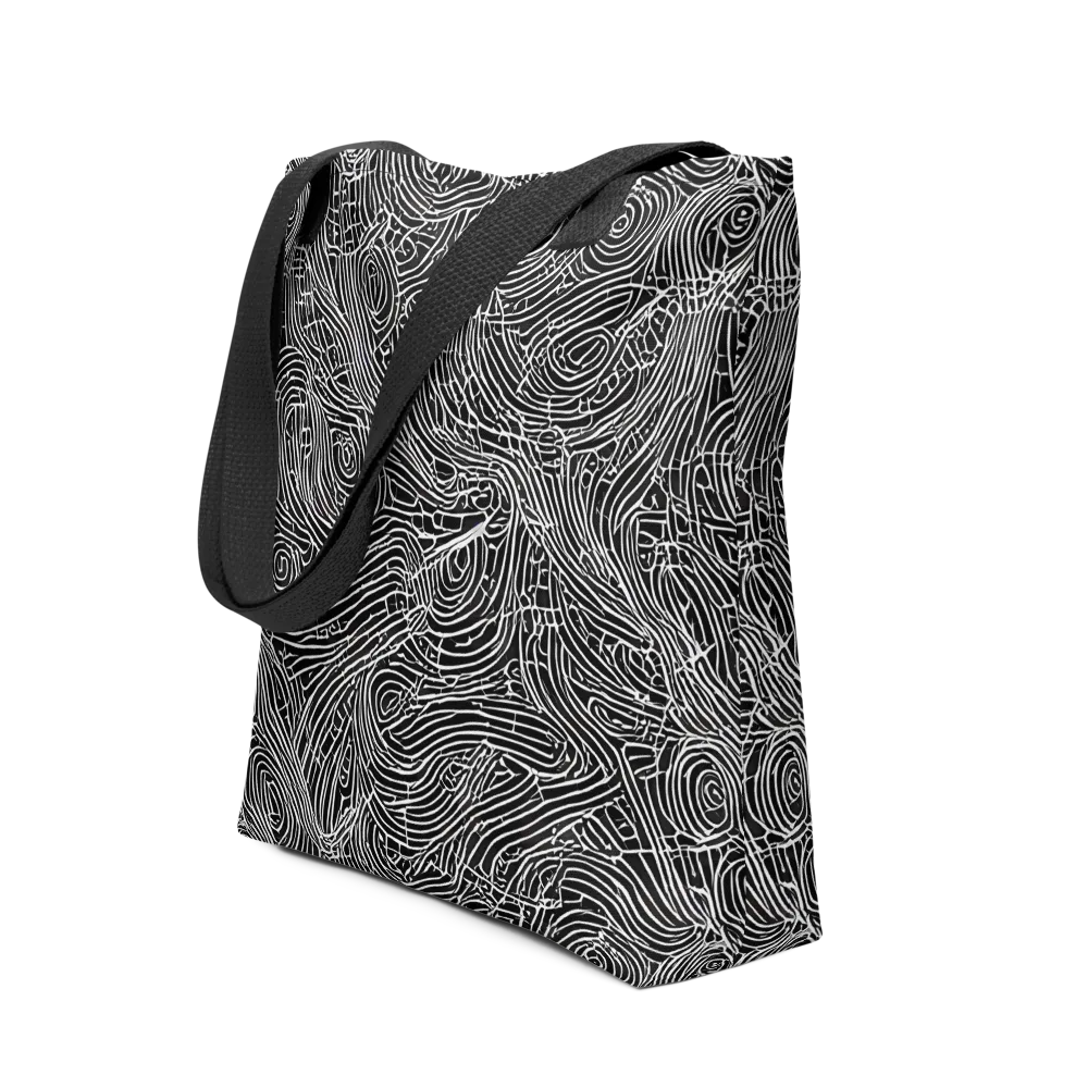 Noir Topography on Tote Bag — Front