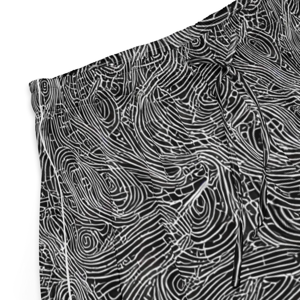 Noir Topography on Women's Pajama Shorts — Product details