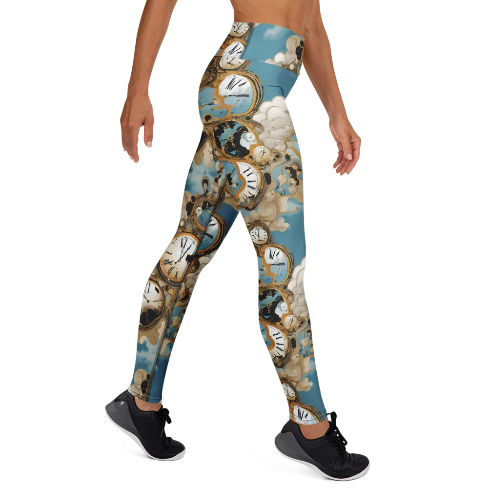 Chronos in the Clouds on Yoga Leggings — Right