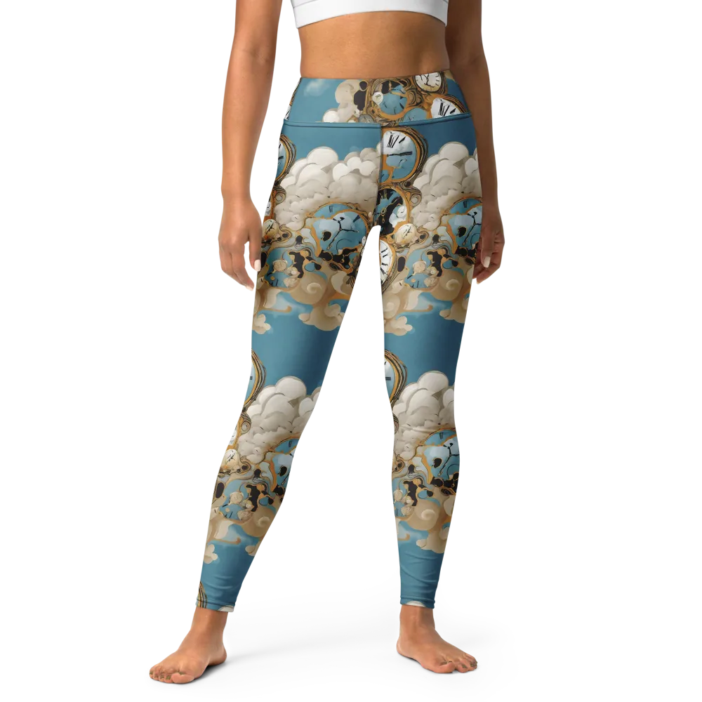 Chronos in the Clouds on Yoga Leggings — Front