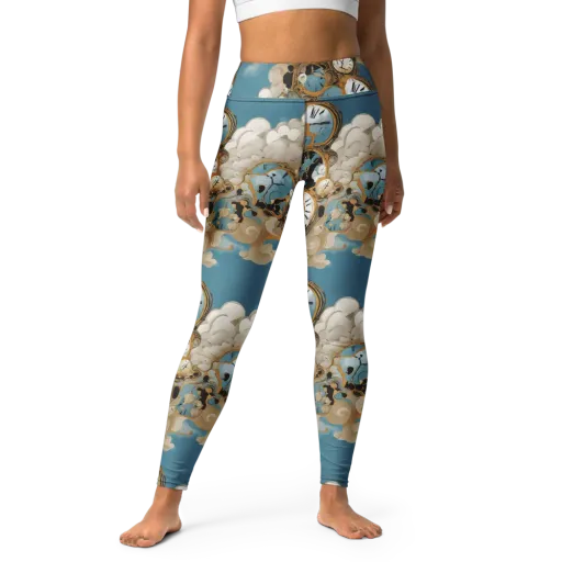 Chronos in the Clouds on a Yoga Leggings