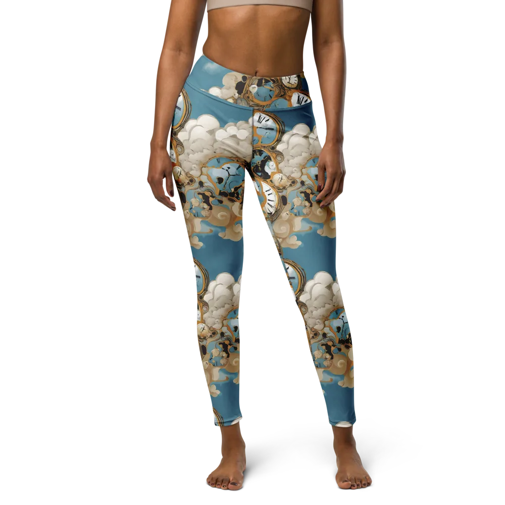 Chronos in the Clouds on Yoga Leggings — Front