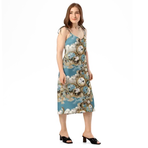 Chronos in the Clouds on a Slip Dress