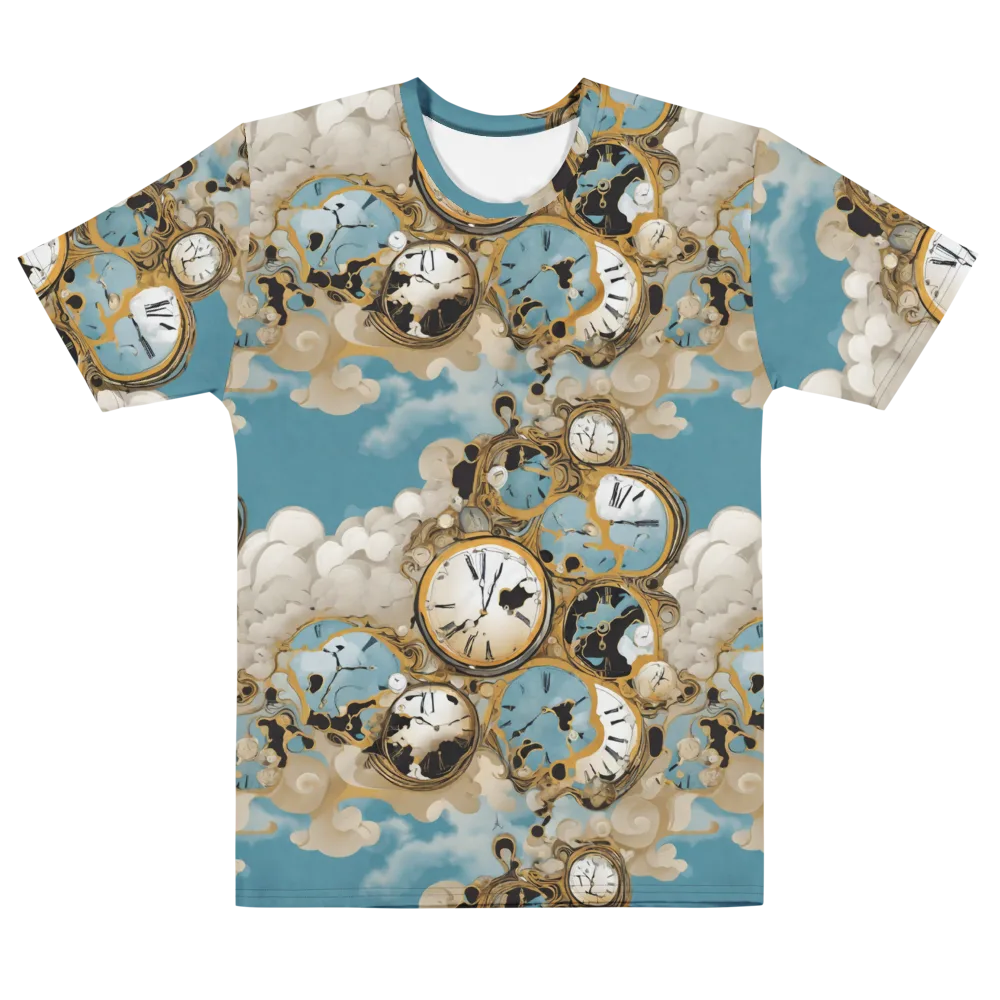 Chronos in the Clouds on Men's Cotton Crew Neck T-Shirt — Front