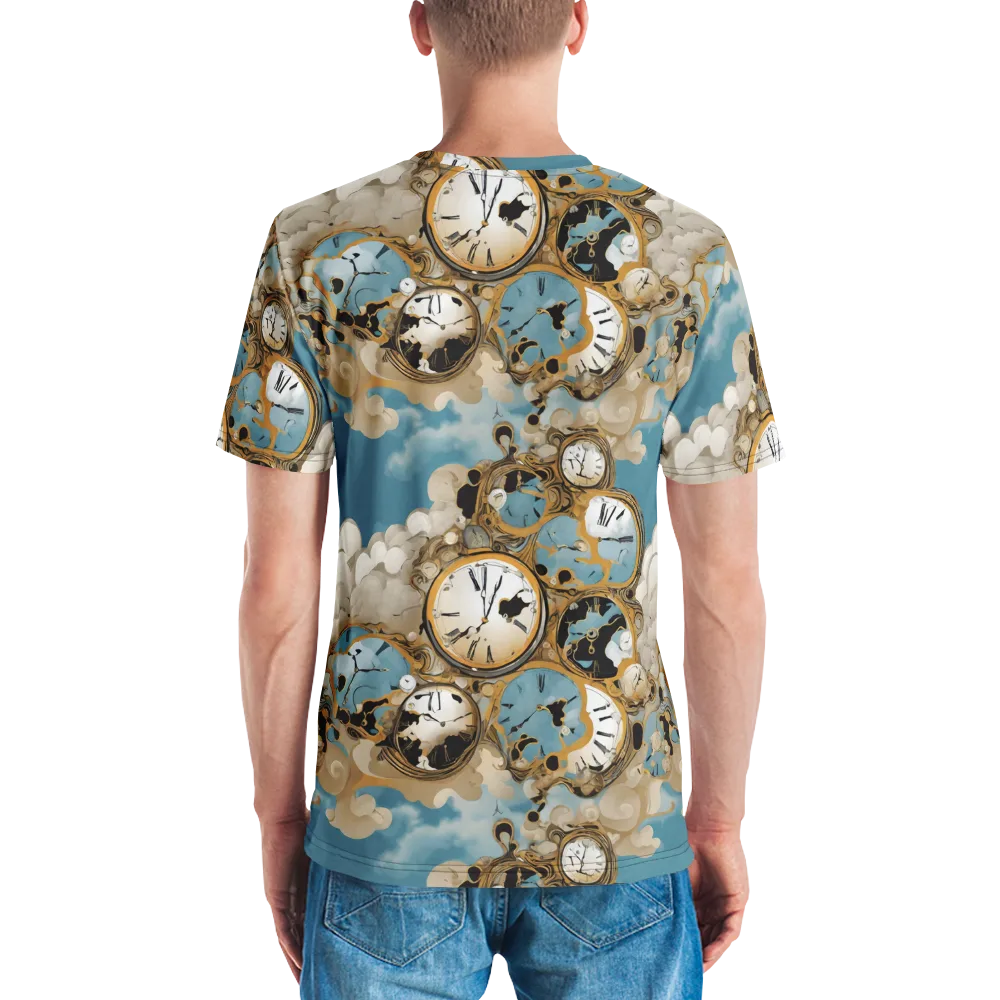 Chronos in the Clouds on Men's Crew Neck T-Shirt — Back
