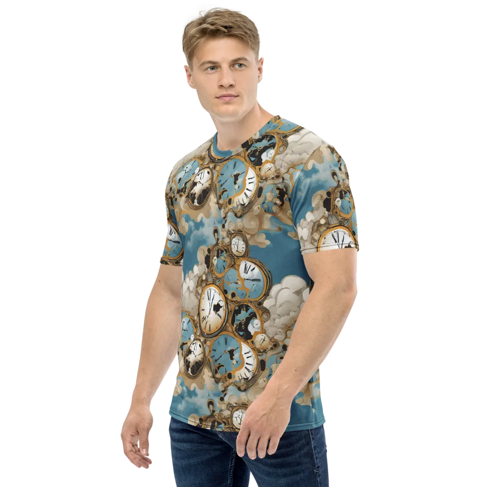 Chronos in the Clouds on Men's Crew Neck T-Shirt — Left