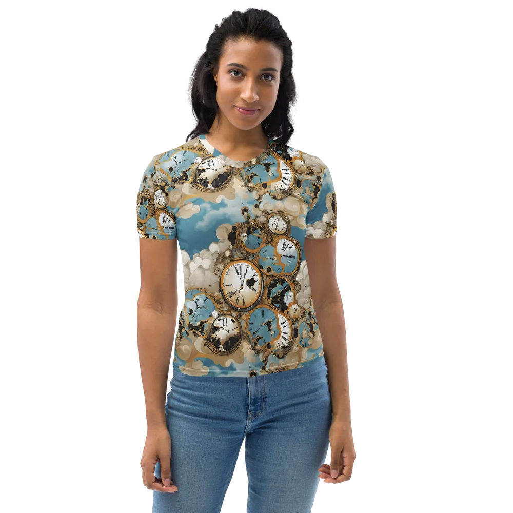 Chronos in the Clouds on Women's Crew Neck T-Shirt — Front