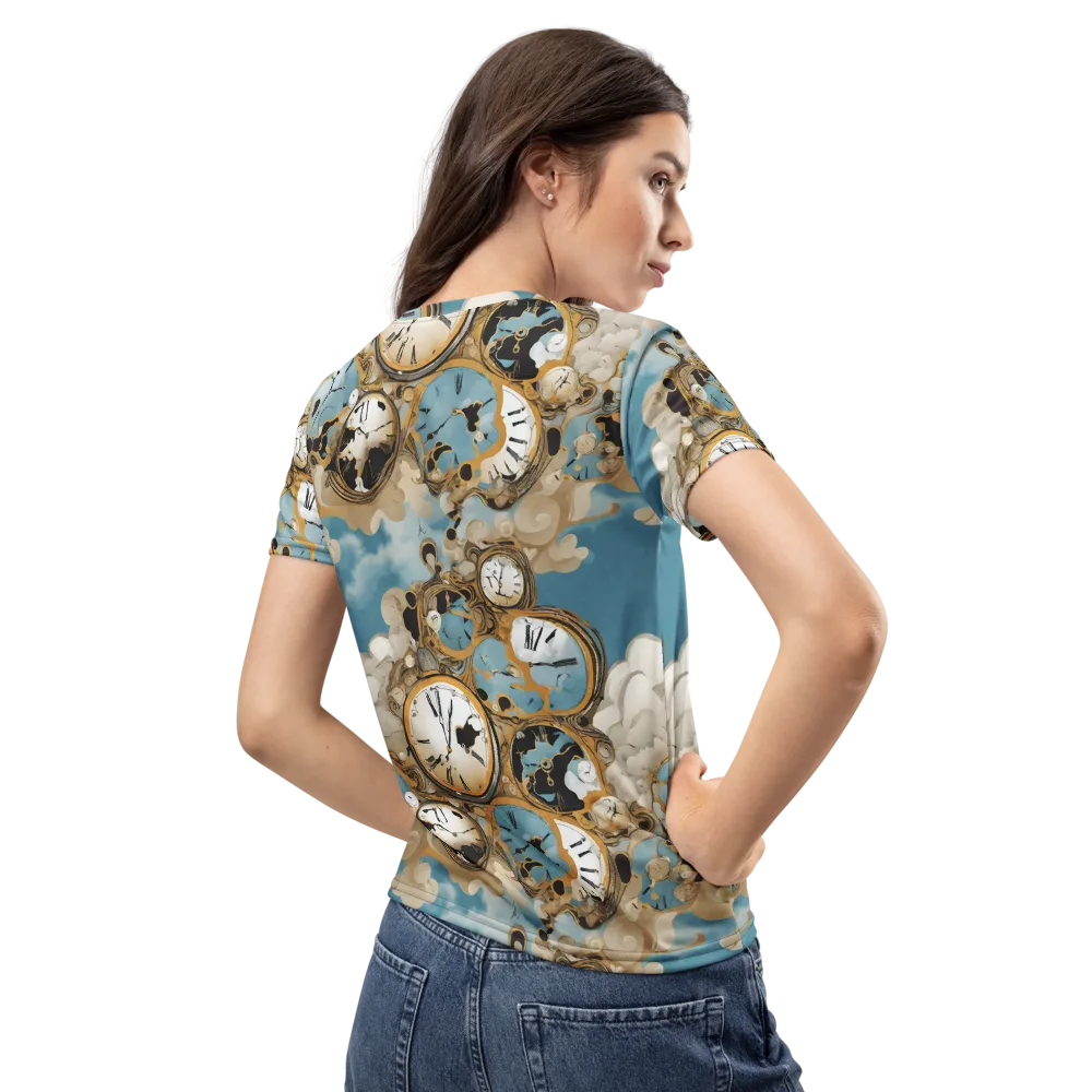 Chronos in the Clouds on Women's Crew Neck T-Shirt — Back