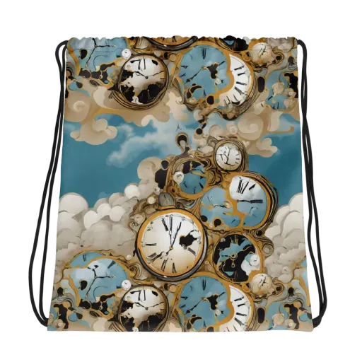 Chronos in the Clouds on a Drawstring Bag