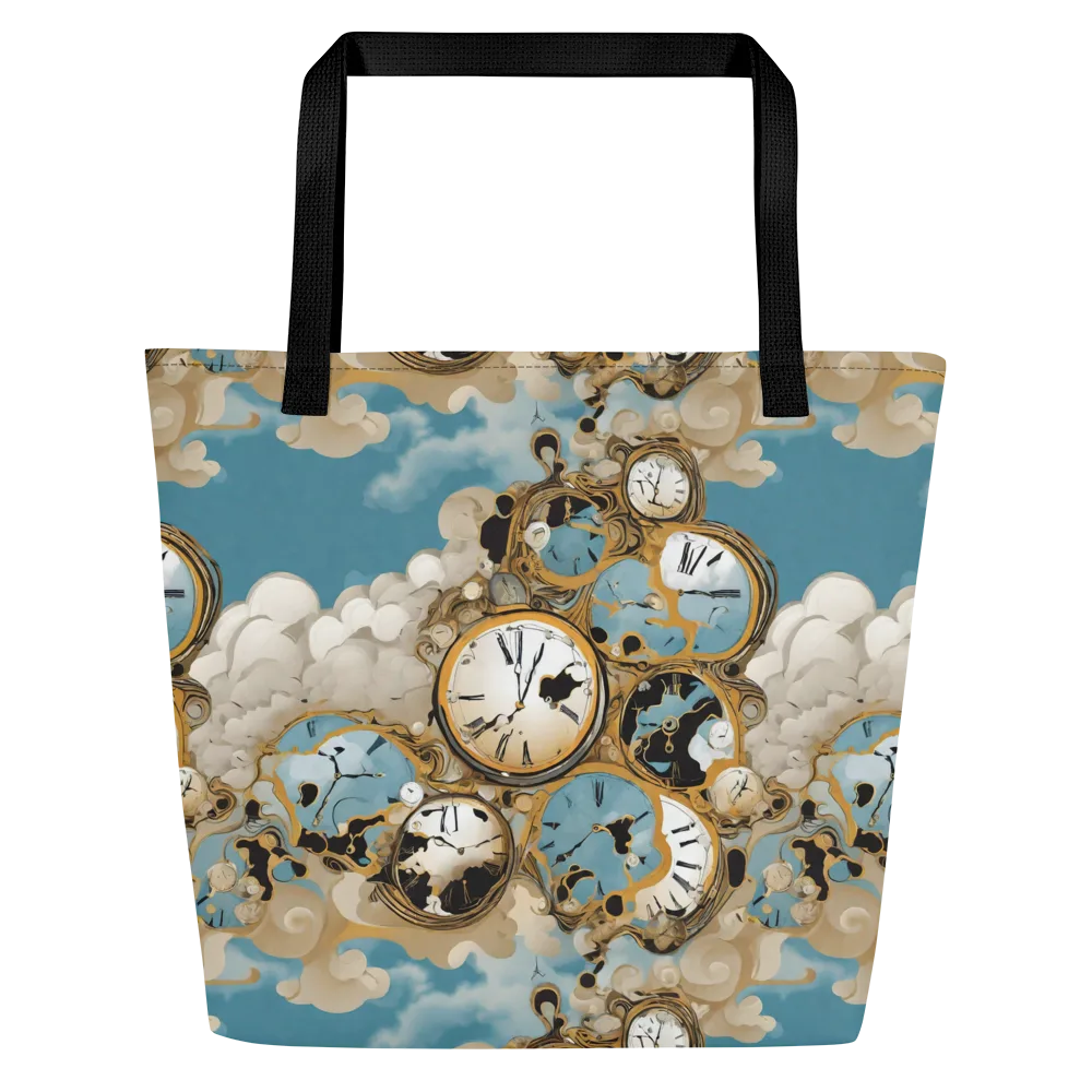 Chronos in the Clouds on Large Tote Bag W/ Pocket — Front