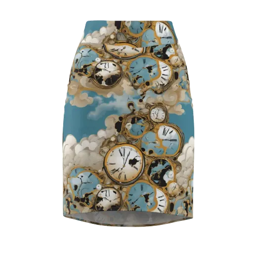 Chronos in the Clouds on a Pencil Skirt