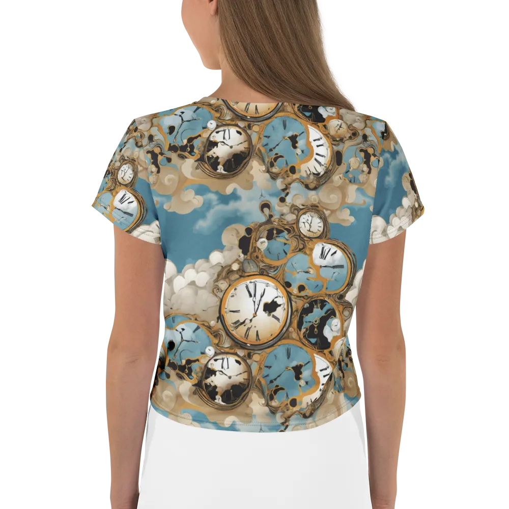 Chronos in the Clouds on Crop Tee — Back