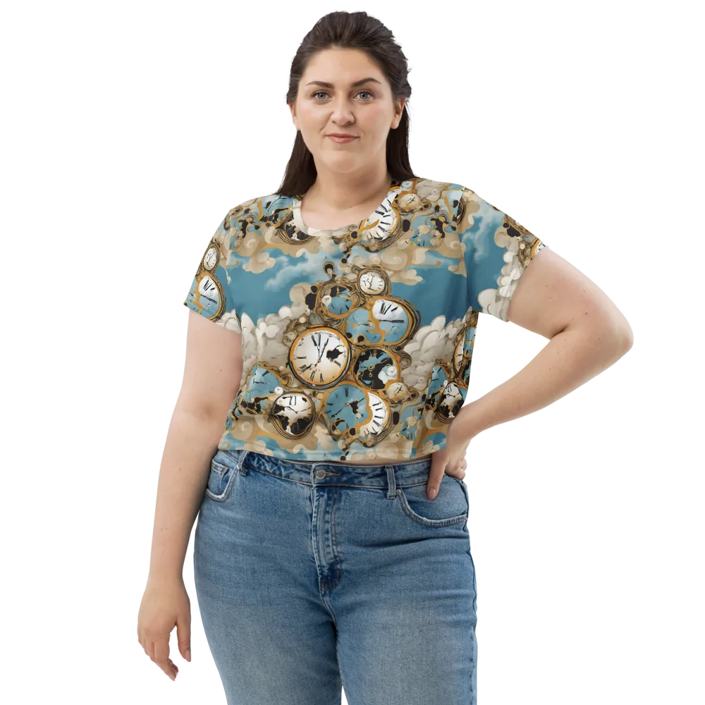 Chronos in the Clouds on Crop Tee — Front