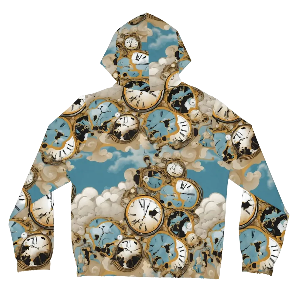 Chronos in the Clouds on Women's Full-Zip Hoodie — Back