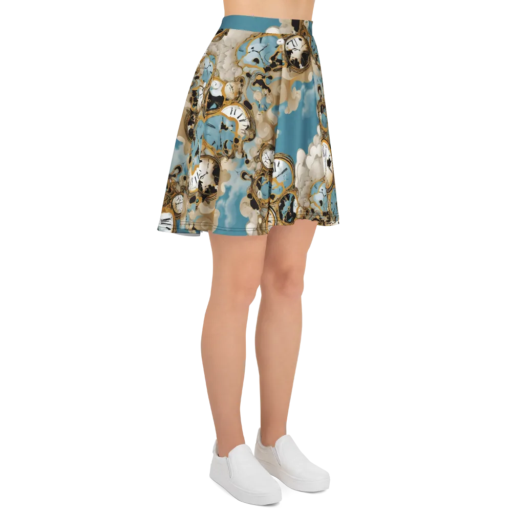Chronos in the Clouds on Skater Skirt — Right