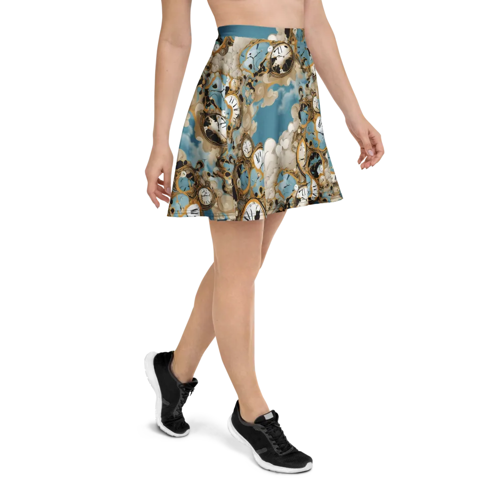 Chronos in the Clouds on Skater Skirt — Right