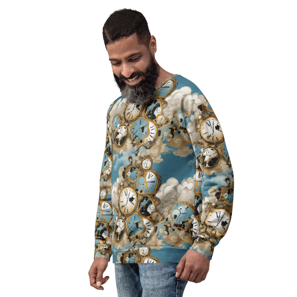 Chronos in the Clouds on Sweatshirt — Left Front