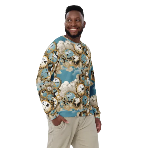 Chronos in the Clouds on a Sweatshirt
