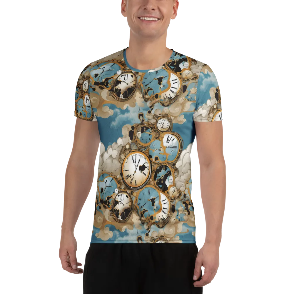 Chronos in the Clouds on Men's Athletic T-Shirt — Front