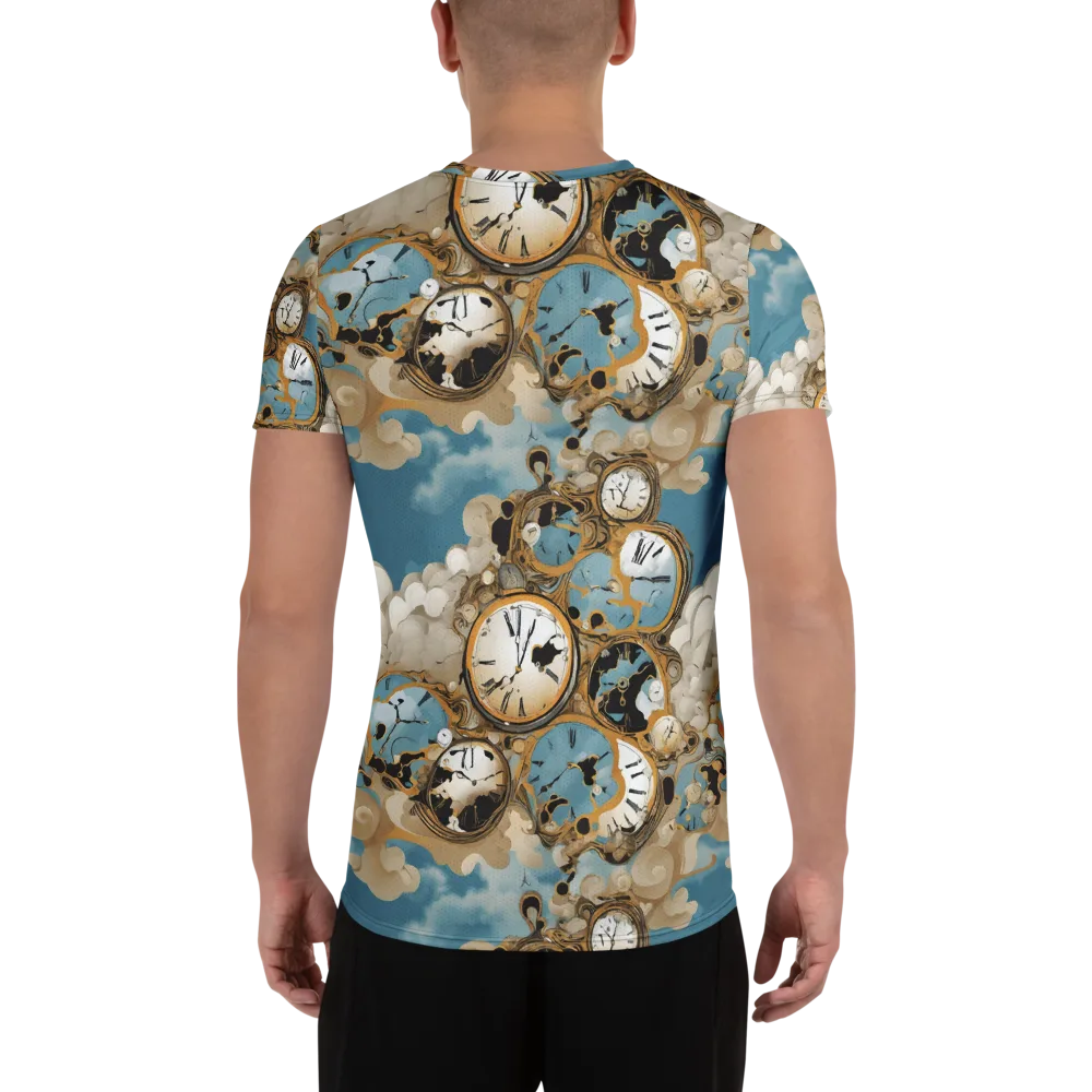 Chronos in the Clouds on Men's Athletic T-Shirt — Back