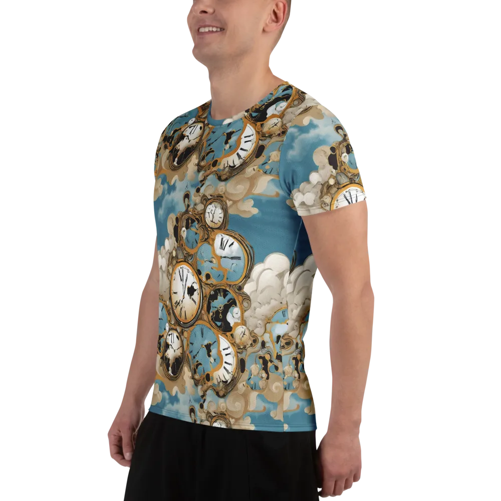 Chronos in the Clouds on Men's Athletic T-Shirt — Left