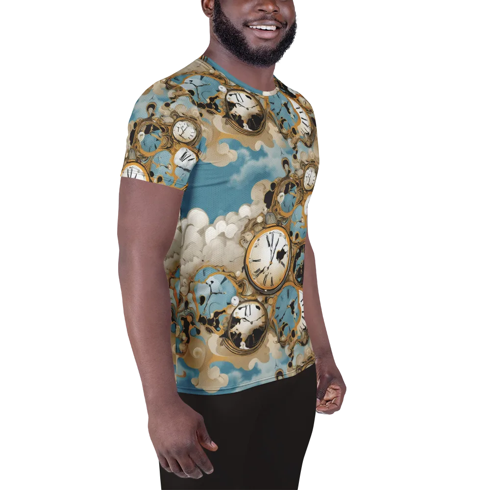 Chronos in the Clouds on Men's Athletic T-Shirt — Right