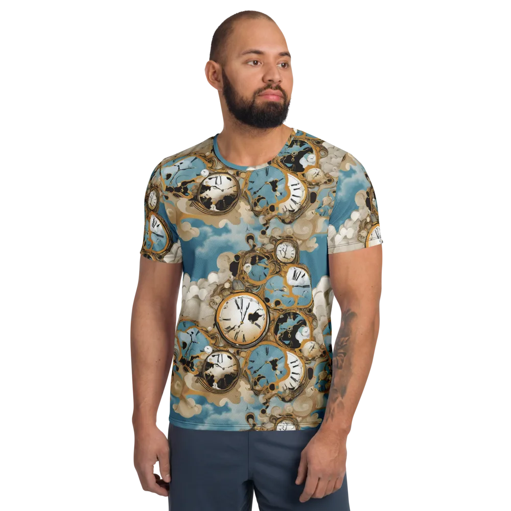 Chronos in the Clouds on Men's Athletic T-Shirt — Front