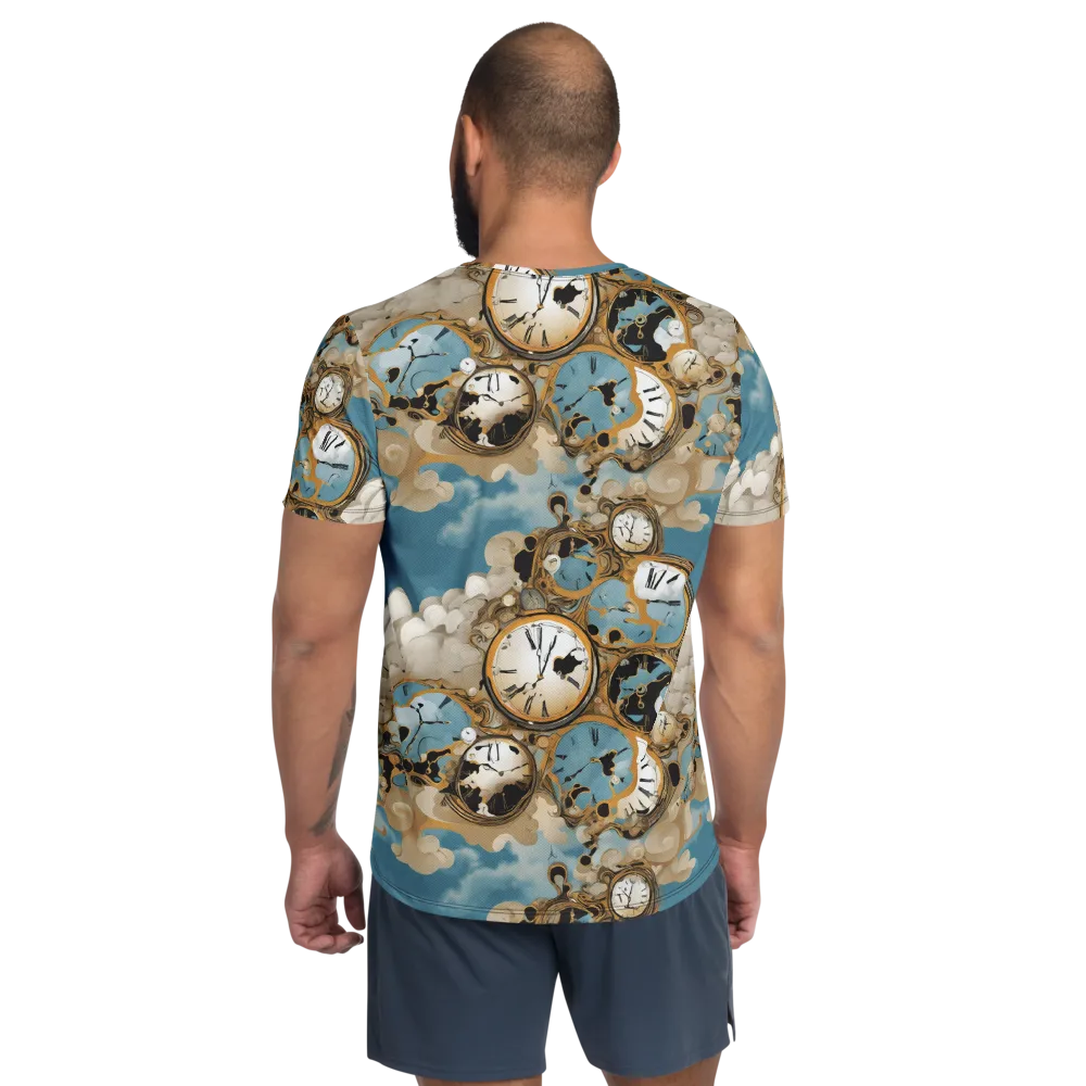 Chronos in the Clouds on Men's Athletic T-Shirt — Back