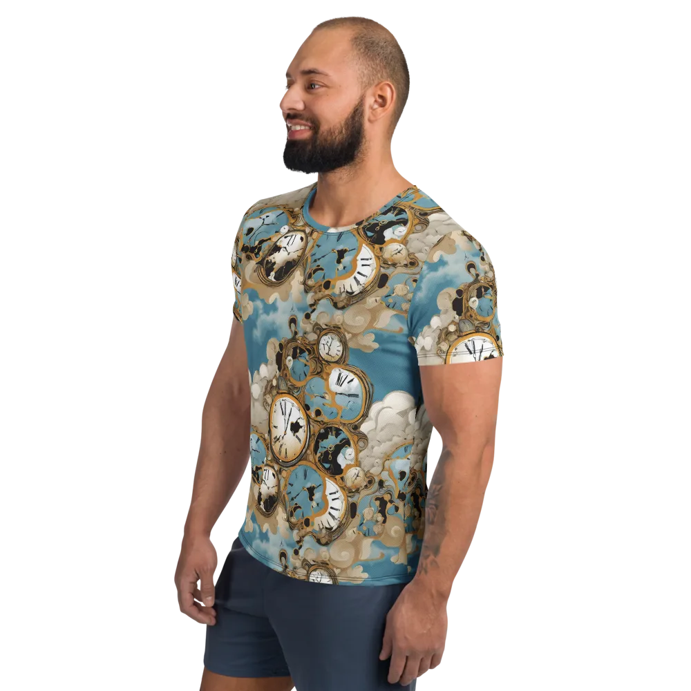 Chronos in the Clouds on Men's Athletic T-Shirt — Left