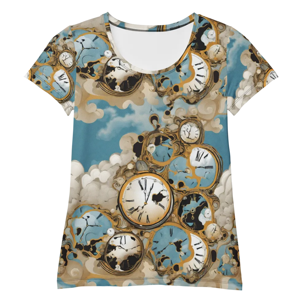 Chronos in the Clouds on Women's Athletic T-Shirt — Front