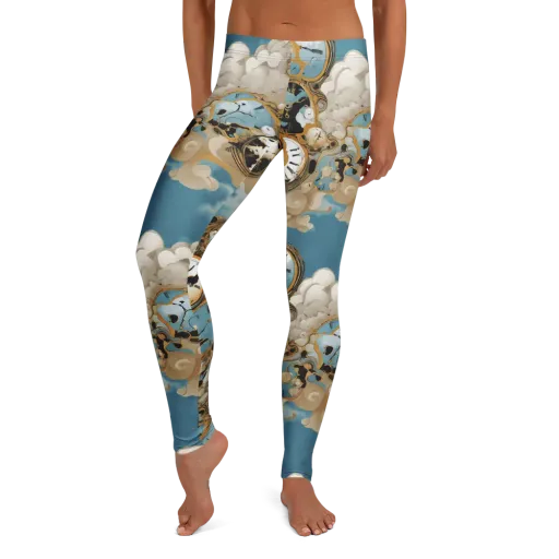 Chronos in the Clouds on a Leggings