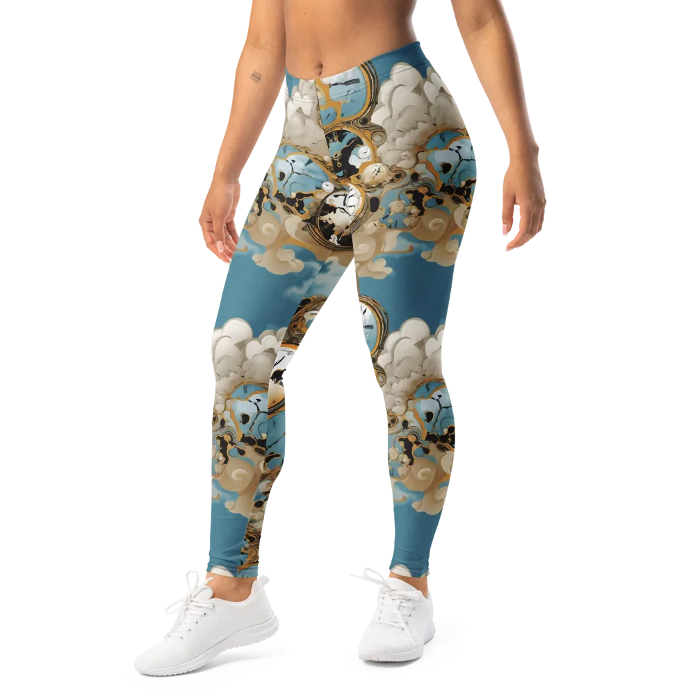 Chronos in the Clouds on Leggings — Left Front