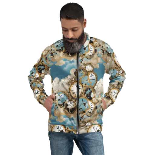 Chronos in the Clouds on a Bomber Jacket