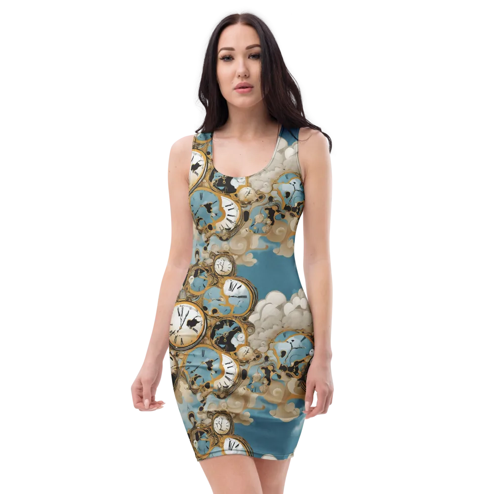 Chronos in the Clouds on Bodycon Dress — Front