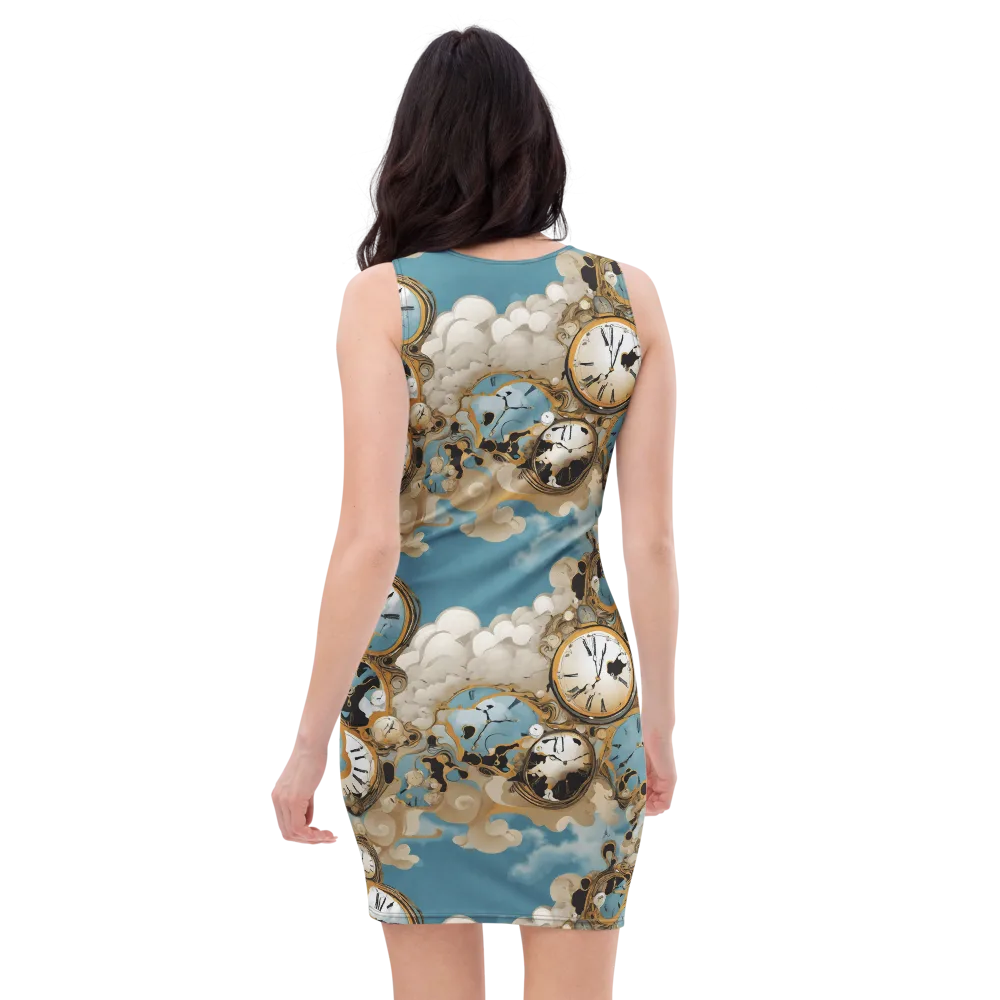 Chronos in the Clouds on Bodycon Dress — Back