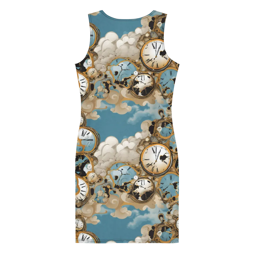 Chronos in the Clouds on Bodycon Dress — Back