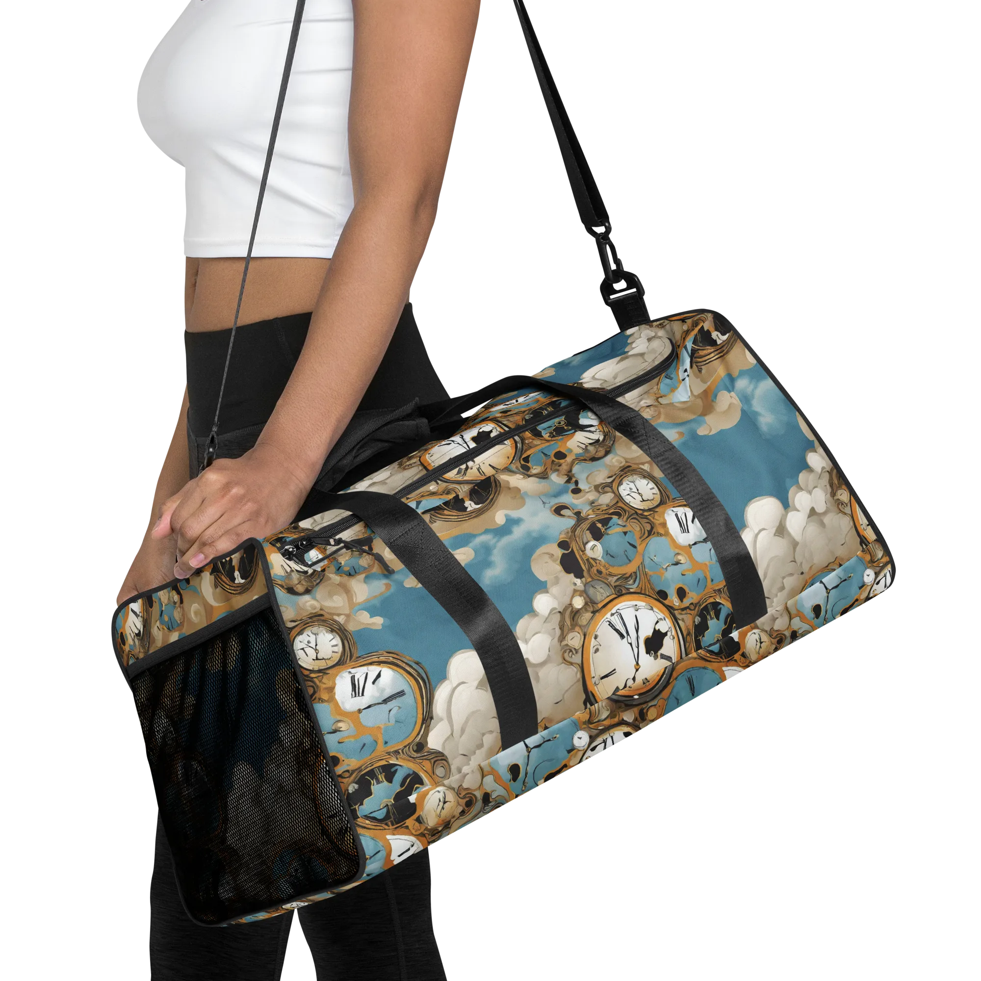 Chronos in the Clouds on Duffle Bag — Front